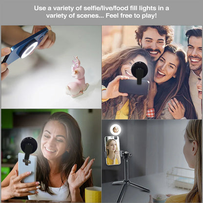 Luce ad anello a LED MagSafe e specchio per il trucco per selfie e vlogging – Spedizione gratuita