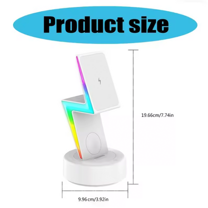 Lightning Bolt 3-in-1 MagSafe Wireless Charging Station – $34.99 | Charge All Devices Simultaneously Sleek, Stylish & Powerful ⚡