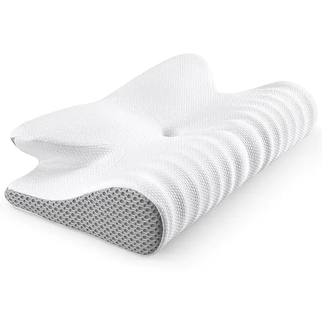 Deluxe Cooling Ergonomic Cervical Pillow for Neck Pain Relief – Memory Foam Contour Support