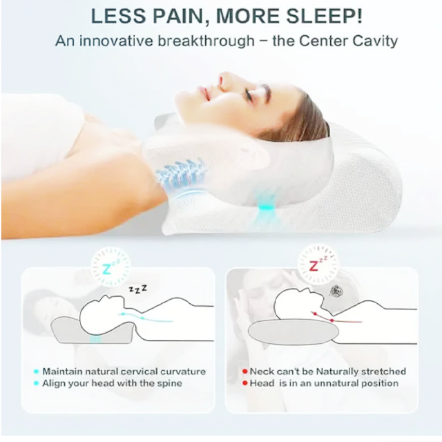 Dream Align Cervical Pillow - Orthopedic Memory Foam for Optimal Neck Support